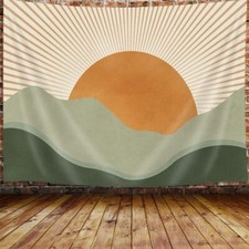 Sunrise Bohemian Wall Art Large Tapestry Wall Hanging Fabric Poster Abstract