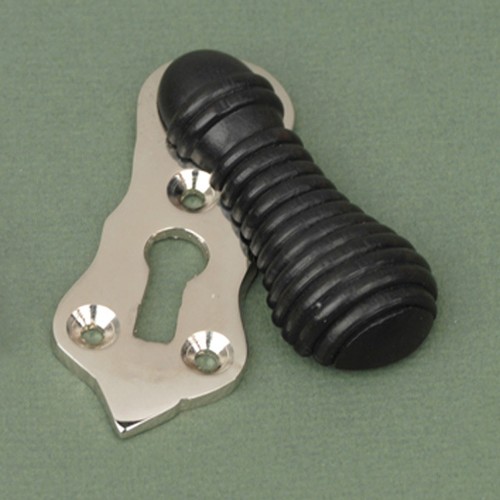 Traditional Antique Victorian Escutcheon Key Hole Cover - Solid Brass - Nickel - Picture 4 of 49