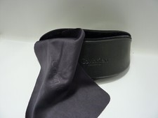 Calvin Klein Glasses SOFT Shell Case Sunglasses Black Faux Leather VINTAGE