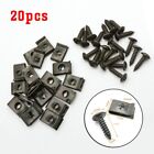 <!--F#f_0-->20pcs/Metal Body Screw And Clips Car Bumper Fender Trim Panel Fasteners Black<!--F/-->
