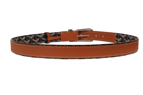 Goyard Mens Florida II Belt 95 31 32 Black Brown Goyardine Canvas Leather 5 Hole - Picture 11 of 17