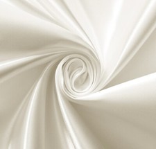 IVORY Bridal Stretch Satin Fabric 60 Width Sold By The Yard
