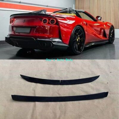 Fits For Ferrari 812 GTS Superfast 3PCS Carbon Fiber Rear Trunk Spoiler ...