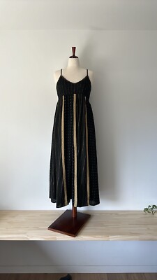 AREA Astars, Black & Gold Maxi Dress, size L | eBay