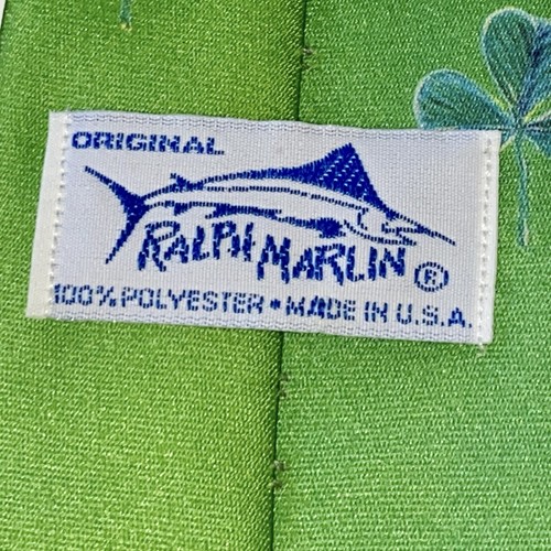 Vtg “89 Ralph Marlin Mens Neck Tie St Patrick Day Blaine Hellman Art Leprechaun - Picture 8 of 12