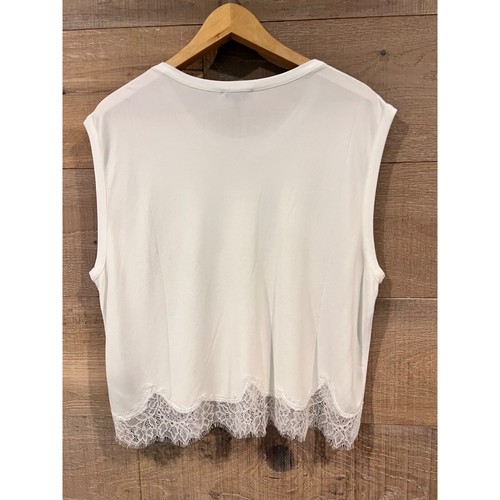 Top muscular de punto de trapo y hueso talla L - Imagen 4 de 7