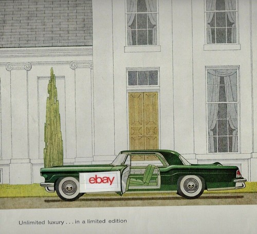 LINCOLN MOTOR CARS 1957 2 DOOR CONTINENTAL MARK 2 UNLIMITED LUXURY LIMITED AD - Picture 2 of 2
