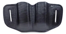 Tactical Scorpion Gear Leather Double Pancake Pouch for Single Stack Magazines