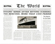 Maldives 1998 - Titanic, Breaking News - Souvenir Stamp Sheet - Scott 2322 - MNH