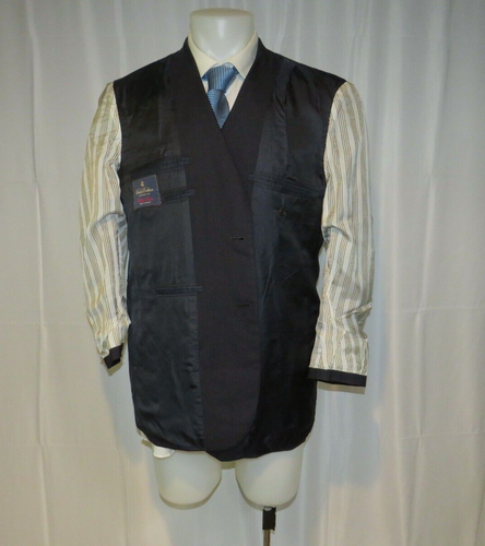 Brooks Brothers Golden Fleece Martin Greenfield Solid Navy Two Button Suit 43R - Picture 12 of 16