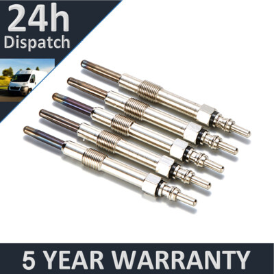 Set Of 5 Diesel Glow Plugs Fits Alfa Romeo 156 Lancia Lybra Thesis 841AX 2002-09