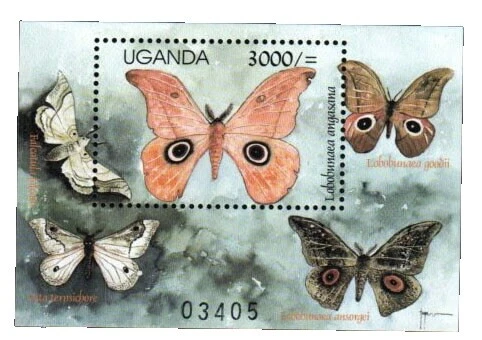 蝴蝶乌干达邮票 (1962-现在)