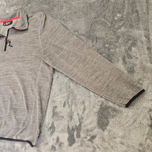 Avalanche 1/4 Zip pullover fleece sweater Mens Large heathered gray performance - Picture 2 of 13