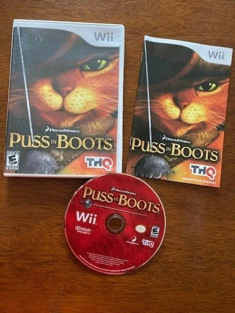 Puss in Boots Nintendo Wii game 2011 Complete In Box Tested