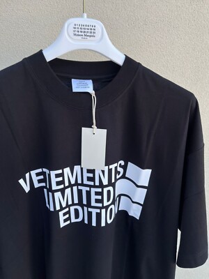 Vetements , Big Logo Limited Edition T-Shirt in Black , BNWT Vetements , Big Logo Limited Edition T-Shirt in Black , BNWT