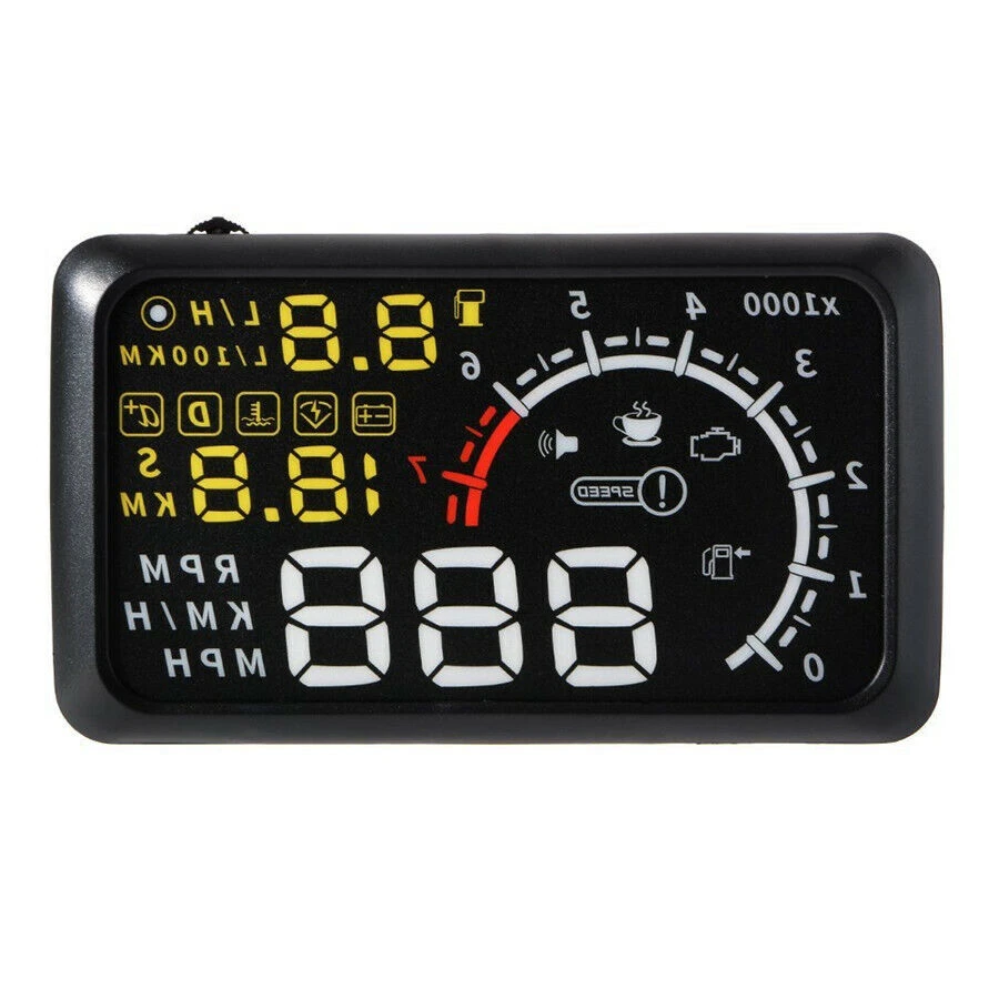 Carro SUV LCD 5.5" HUD Head Up Display Motor Over Speed Warning OBD2 Velocímetros - Imagem 4 de 4