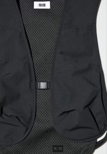 UNIQLO U Utility Vest JP L (US M) Black Unisex 467164 475401 New - Picture 5 of 8