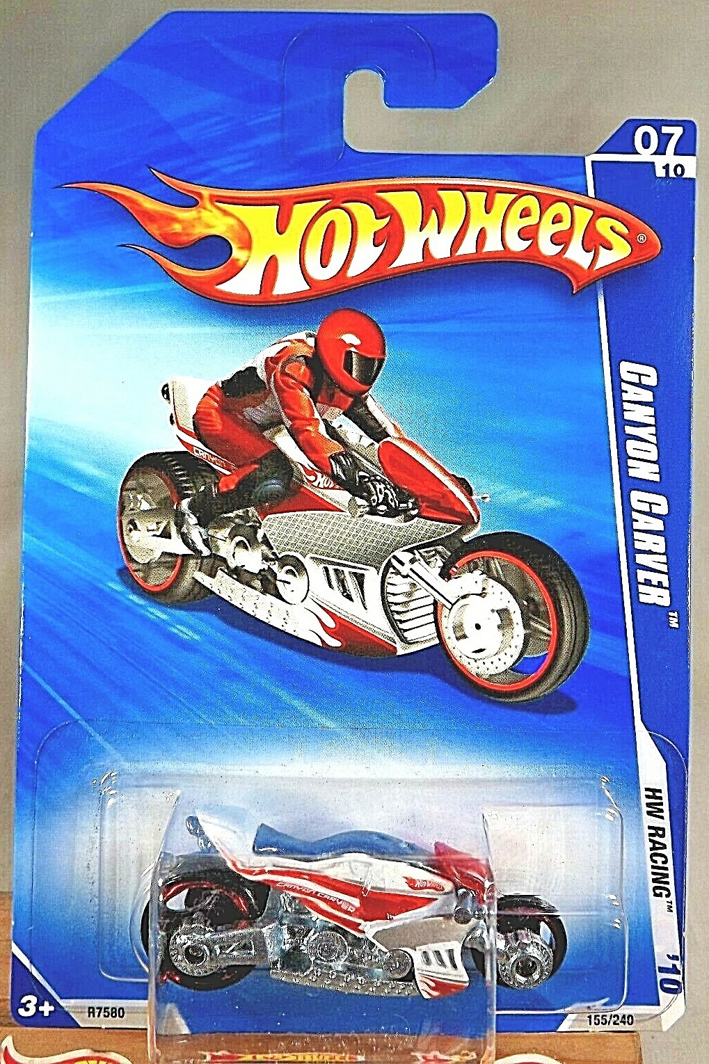 2010 Hot Wheels #155 HW Racing 7/10 CANYON CARVER White Variation w/Black MC3 Sp