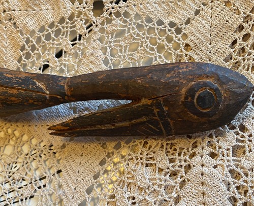 Early Papua New Guinea hook hanger Dagger Carved Wood - Picture 6 of 14
