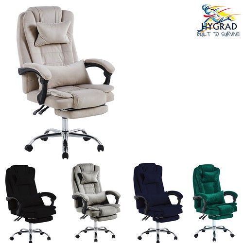 Velvet Office Chair Recliner Swivel Ergonomic Executive PC Computer