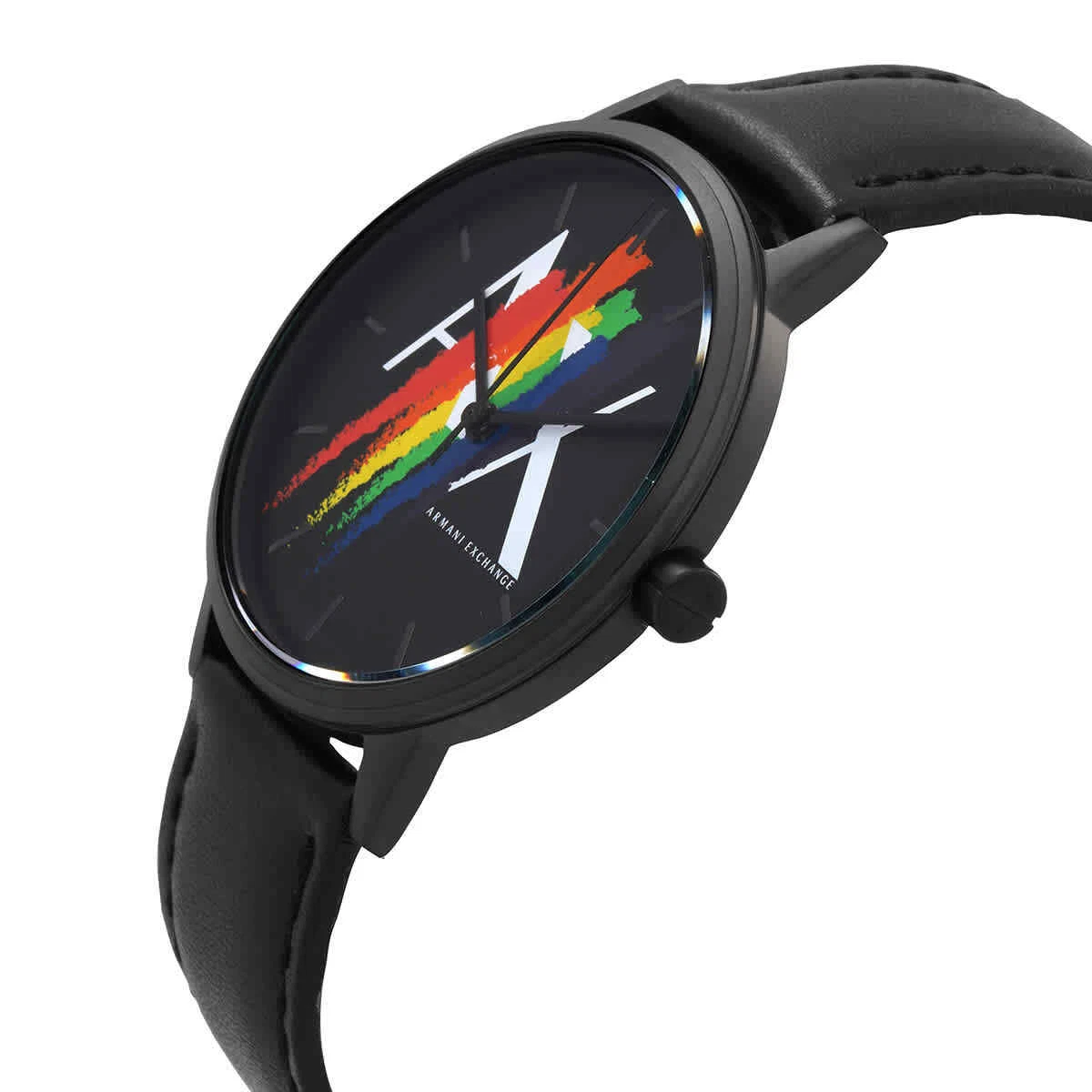 Armani Exchange Cayde Rainbow Quartz Black Dial Men's Watch AX7120 | eBay