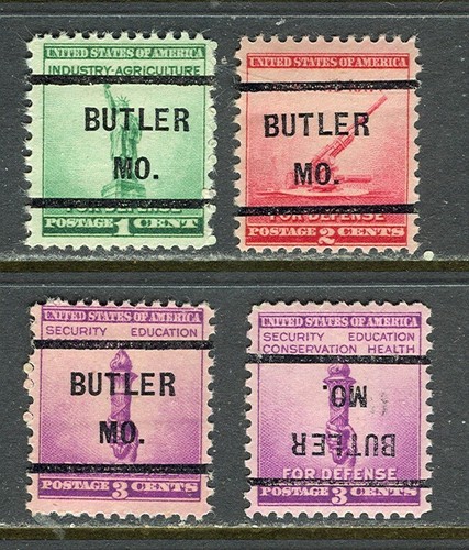 Butler MO 232 precancel 1940 Defense issue w/ 3c Invert, last ones