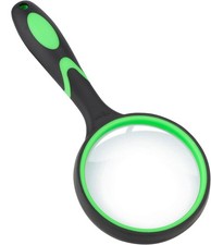 Magnifying Glass, 75MM Handheld Reading 7.4 inches x 3 inches, Green