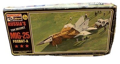 MIG-25 Foxbat-A 1:72 Minicraft Hasegawa 130 Vintage Model Kit NOS New Open Box
