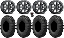 ITP Inertia Bdlk 15" Wheels Bk +40mm 33" MotoCrusher Tires Polaris RangerXP 9/1K