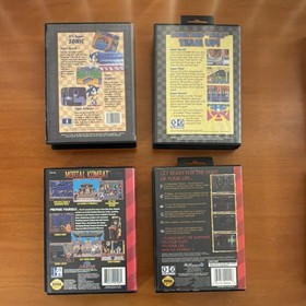 SEGA Genesis Game Lot w/ Manuals - Sonic, Mortal Kombat, Street Fighter, Sports