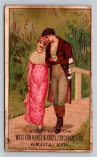 Western Horser Cattle Insurance Omaha Assets Financial Trade Card P849