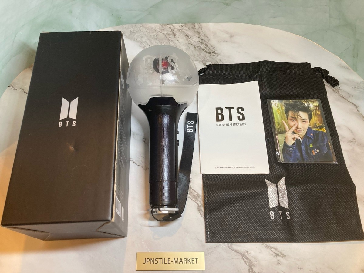 K-POP・アジア BTS OFFICAL LIGHT STICK VER.3 BTS ARMY Bomb Ver 3 Official Light Stick with Box photo card