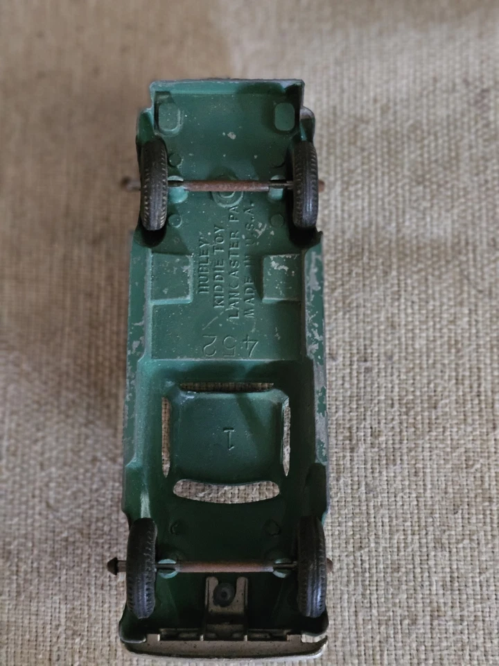 Camión de juguete verde Hubley Kiddie 452 hierro fundido Foto 3 de 3