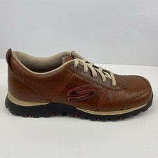 VINTAGE Skechers USA Wmn 9 Grand Jam Retro Sneakers Leather Tie Shoes Brown VGC