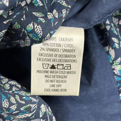 Robert Graham Herren Hemd XL Langarm Flip Cuff Blau Blumen All Over Print AOP - Bild 10 von 10