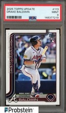 2025 Topps Update #113 Drake Baldwin Atlanta Braves RC Rookie PSA 9 MINT