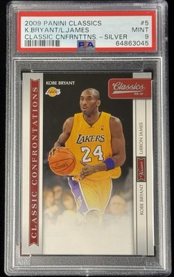 Kobe Bryant LeBron James /250 PSA 9 Low Pop Silver Classic Confrontations 2009