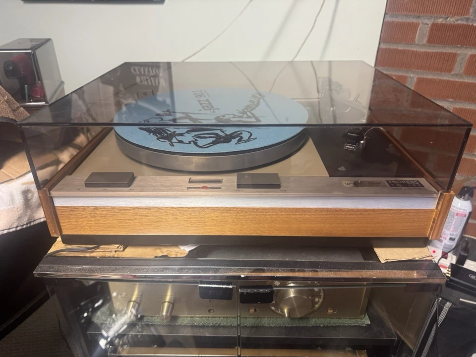 Thorens TD 125 TD125 ¡Cubierta antipolvo y zócalo original! Foto 3 de 3