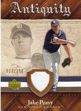 2007 Artifacts Antiquity Artifacts San Diego Padres Jake Peavy Memorabilia