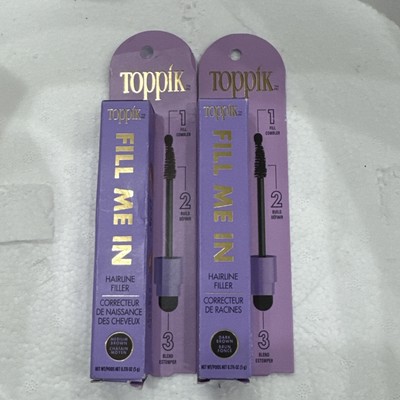 2 Pack Toppik Fill Me In Hairline Filler DARK BROWN & MEDIUM BROWN | eBay
