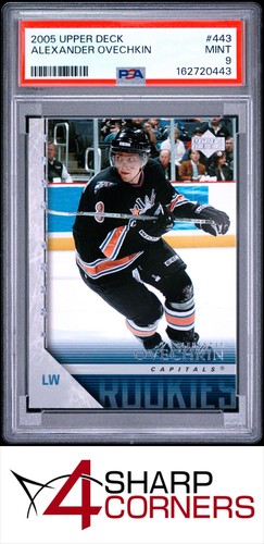 2005 UPPER DECK #443 ALEXANDER OVECHKIN RC YOUNG GUNS PSA 9