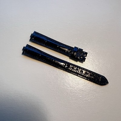 Authentic Harry Winston Black Alligator Leather Watch Strap Band 13mmx12mm