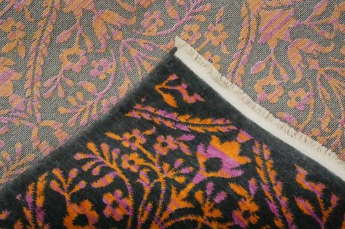 Black/ Orange All-Over Oriental Wool Gabbeh Turkish Living Room Area Rug 6x9 - Picture 8 of 11