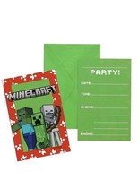 Minecraft Einladungskarten Kindergeburtstag Party 6 StüCk