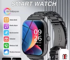 2025 Men's Smart Watch HD Display Wireless Call Music Sports Modes Steel Straps