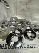 5pcs -Assorted Chrome Escutcheons-Trim Tube Cover-Ring~Flange-Scratch & Dent