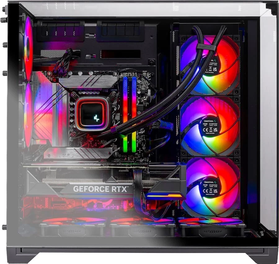 Estuche para computadora O11 DYNAMIC EVO RGB vidrio templado ATX torre media NEGRO Foto 4 de 4