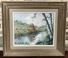 Oil On Canvas 20th Century Signed Presumed View Of Laïta Or A Bay In Brittany