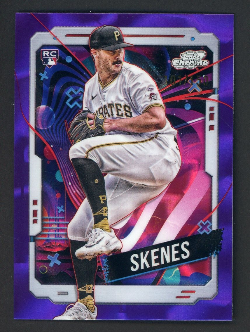 2024 Topps Cosmic Chrome Purple Nebula Paul Skenes RC Rookie 101/150