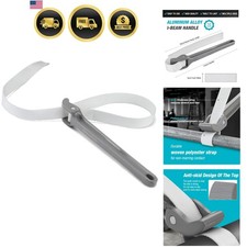 Strap Wrench 12" Handle, Adjustable Nylon Strap Pipe Wrenches, Oil Filter Str...